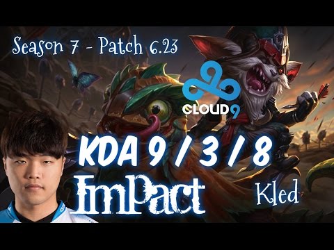 C9 Impact KLED vs POPPY Top - Patch 6.23 KR Ranked