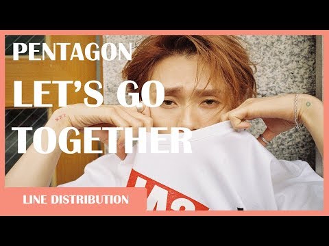 PENTAGON - Let's Go Together: Line Distribution (Color Coded)
