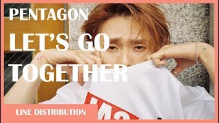 PENTAGON - Let's Go Together: Line Distribution (Color Coded)