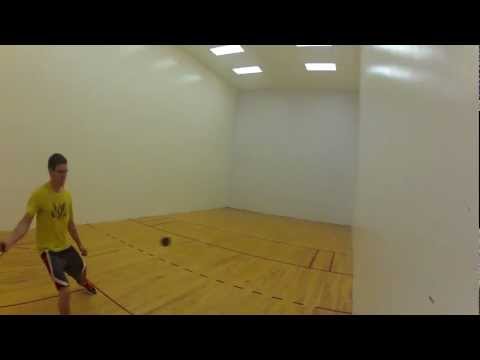 racquetball with GoPro