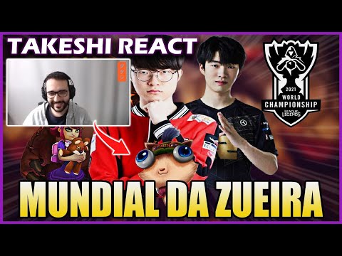 TAKESHI REACT BRONZIOCRE | ANNIE NO MUNDIAL E TAPA NA CARA DO FAKER - MUNDIAL DA ZUEIRA
