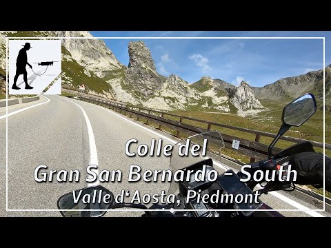 Colle del Gran San Bernardo - South, Road SS27, Valle d'Aosta, Piedmont, Italy - by motorcycle