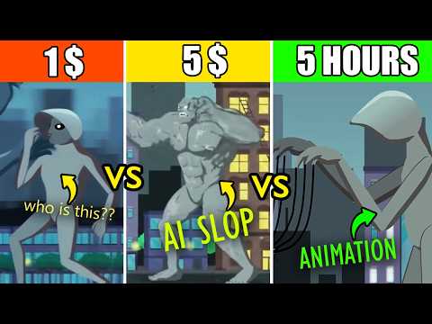 Cheap vs Pricey AI vs Human ANIMATION - Precursor vs Giant Puppeteer Animation Remade