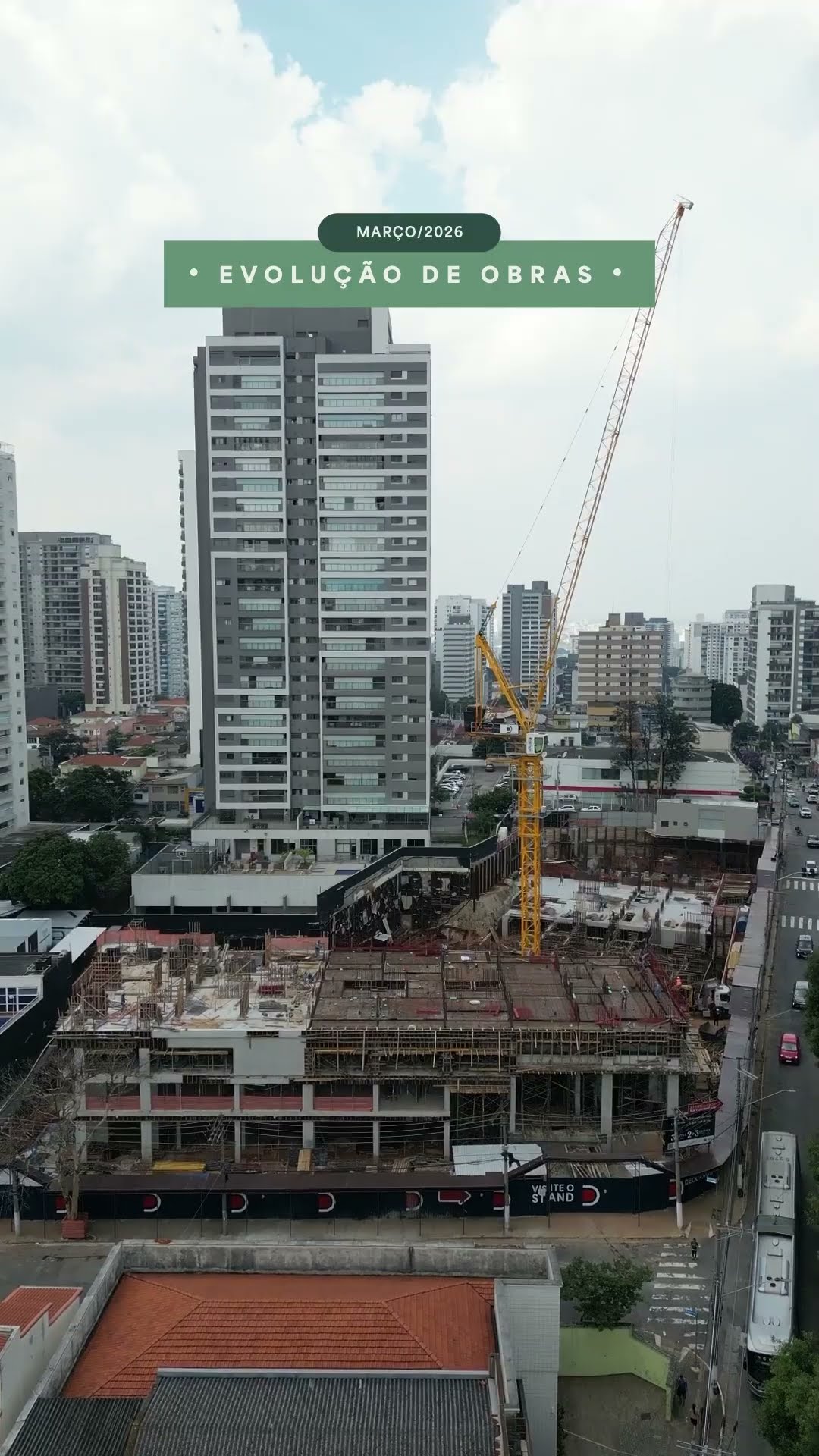Evolução de obras - Bosque Santa Cruz #diálogoengenharia #arquitetura