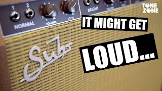 Video thumbnail for Suhr HOMBRE amp on full blast! | Quick riffs | Tone Zone by Tone Zone