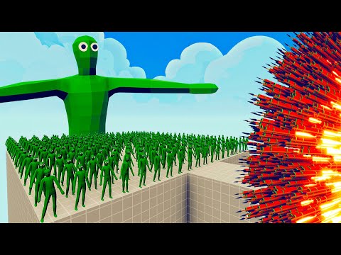 100x ZOMBIE + 1x GIANT vs 1x EVERY GOD   Totally Accurate Battle Simulator TABS