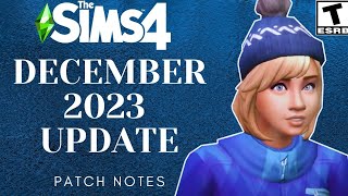 BUG Fixes & More: Sims 4 Base Game Update (Dec 2023)