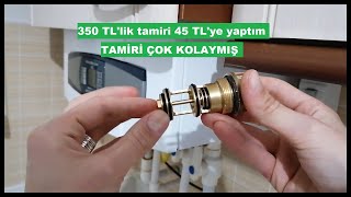 350 TL'lik kombi arızasını 45 TL'ye tamir ettim!!! 3 yollu vana tamir takımı