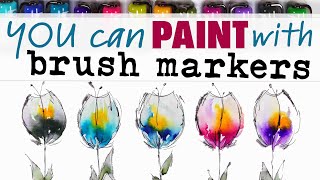 Weird way to paint TULIPS - but I liked it !