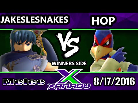 S@X 163 - HOP (Falco) Vs. JakesLeSnakes (Marth) SSBM Tournament - Smash Melee