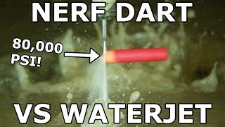 Nerf Dart and Nerf Gun Cut in Half with a 60,000 PSI Waterjet