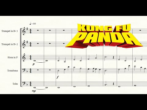 Sheet music | Kung Fu Panda - Ooway Ascends | Brass Quintet (Partituras Quinteto de Bronces) PDF
