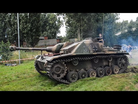 Sturmgeschütz III Ausf.G with its original Maybach engine gets driven