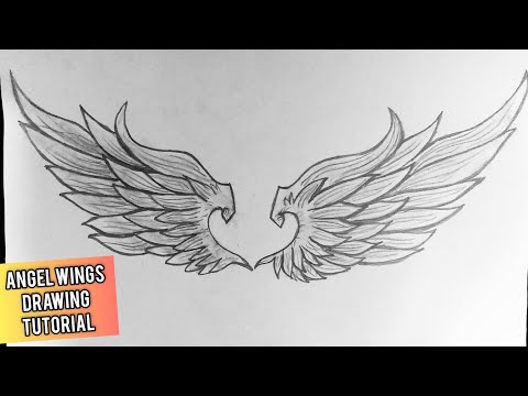 How To Draw Wings For Beginners || Angel Wings Drawing For Beginners