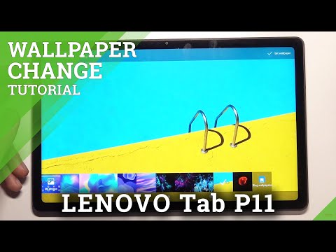 How to Select Lock Screen Wallpaper & Display Design in LENOVO Tab P11?
