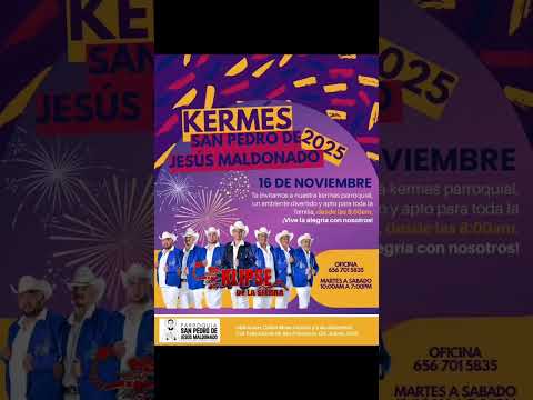 Próximo domingo 16 NOVIEMBRE nos vemos en la KERMES BAILE de San Pedro Jesús Maldonado Mesa Central