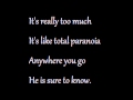 Serj Tankian- Total Paranoia w/lyrics in vid. 