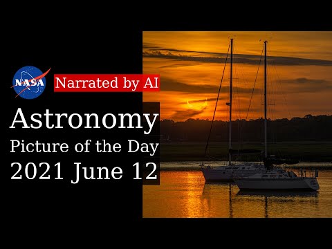 APOD: 2021-06-12 - Eclipse on the Water (Narrated by Emma)