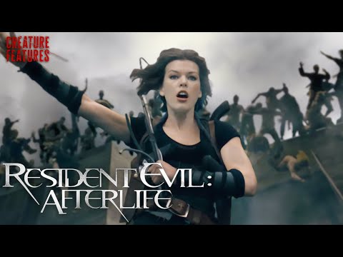 Alice (Milla Jovovich) Jumps Off The Prison Roof | Resident Evil: Afterlife | Creature Features