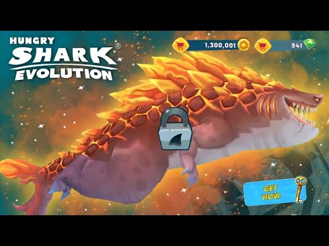hungry shark magmajira vs shin sharkjira || hungry shark evolution magmajira max level  || HD