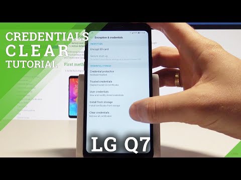 LG Q7 CLEAR CREDENTAILS / Remove Certificates / Reset Licenses