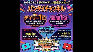 2026/08/03 - Daily SVOD Anime Ranking｜夏アニメ配信順位と月曜朝の防衛本能