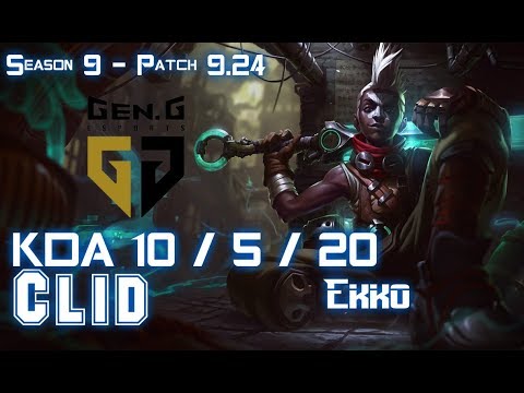 Gen Clid EKKO vs LEE SIN Jungle - Patch 9.24 KR Ranked