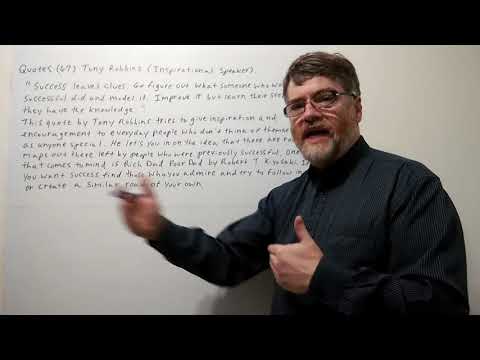 Tutor Nick P Quotes 67 Tony Robbins - Success Leaves Clues ...