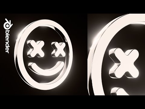How To Make Spinning 3D Chrome Logo In Blender