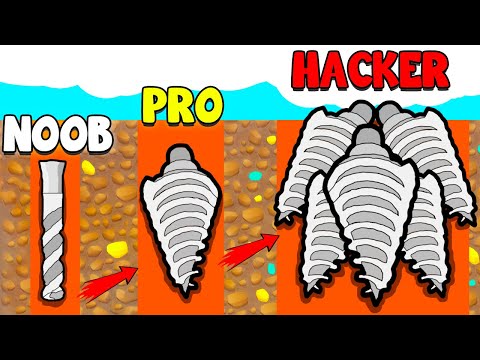 Auto Diggers — NOOB vs PRO vs HACKER ⛏️ The evolution of prey power!
