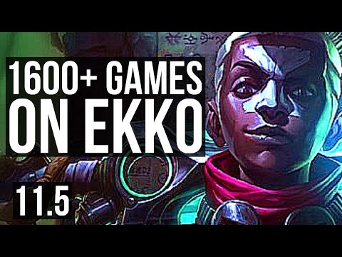 EKKO vs ZED (MID) | 7/1/12, 1600+ games, Godlike, 900K mastery | KR Master | v11.5
