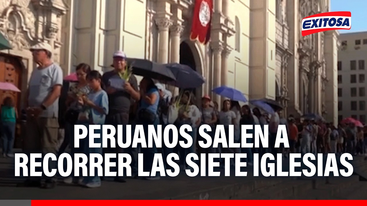 🔴🔵 Peruanos cumplen con el tradicional recorrido de iglesias en la capital