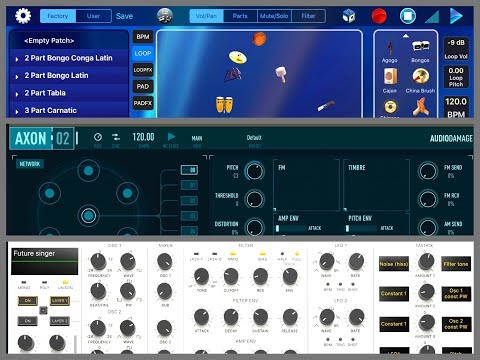 Zeeon Synth - DrumJam - AXON 2 - AUM - Session Demo for the iPad