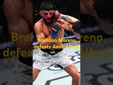 Brandon Moreno defeats Amir Albazi #brandonmoreno #amiralbazi  #ufcedmonton #ufc #ko  #tko  #ufcnews