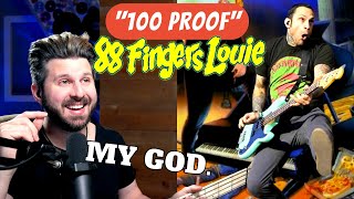 One GIANT Bass Solo?! Bass Teacher REACTS to 88 Fingers Louie - &quot;100 PROOF&quot;