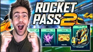 BUYING 100+ TIERS OF THE *NEW* ROCKET PASS 2 IN ROCKET LEAGUE (LIVE)