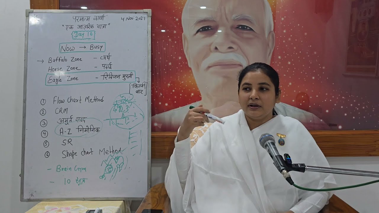 Day 16,भविष्य की चिंता मत करें,अपने वर्तमान पर ध्यान दें (Now-Busy) : परमात्म वाणी:-एक आंतरिक यात्रा