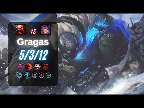 GRAGAS JUNGLE vs LILLIA - EUW LoL Challenger Patch 14.2