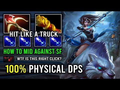 How to Play Mid Mirana Against SF 100% Full Physical Right Click Hit Like a Truck Dota 2