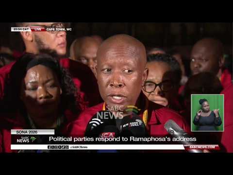 SONA 2026 | EFF leader Julius Malema reacts to Ramaphosa's address