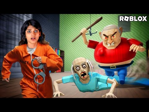 Mad Granny Escapes Evil Grandpa | ROBLOX (OBBY)