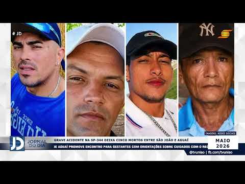 GRAVE ACIDENTE NA SP-344 DEIXA CINCO MORTOS ENTRE SÃO JOÃO E AGUAÍ