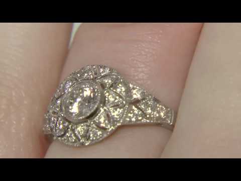 1.00ct Antique Style Diamond Engagement Ring HD076