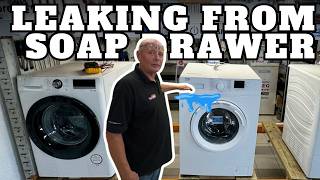 Washing machine leaking water from soap drawer? (Rinse/Spin cycle fix!)