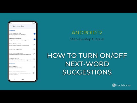 How to Turn On/Off Next-word suggestions [Android 12]