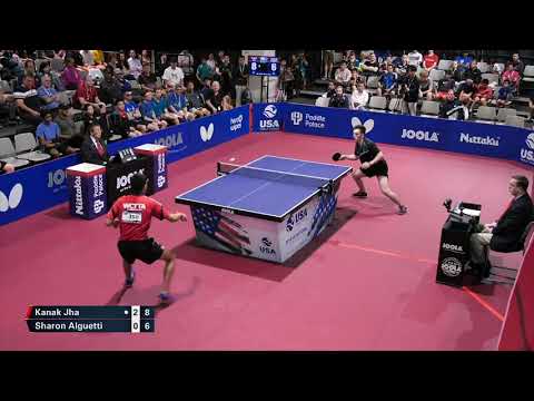 2019 US National Table Tennis Championships - Mens QF - Kanak Jha vs Sharon Alguetti (Highlights)