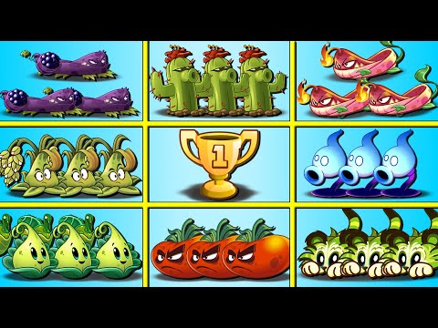 Tournament 8 Random Plants x3 - Which Plant's Strongest? - PvZ 2 Plant vs Plant