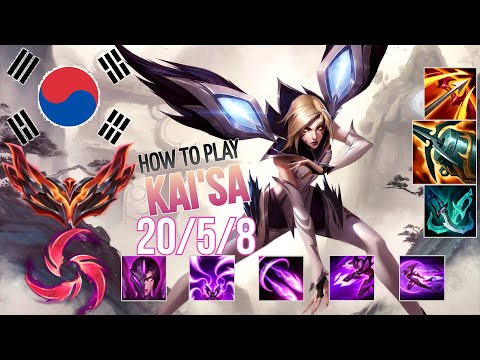 KOREA GRANDMASTER Guides How to Play Kaisa ADC & Carry + Best Build/Runes Season 12