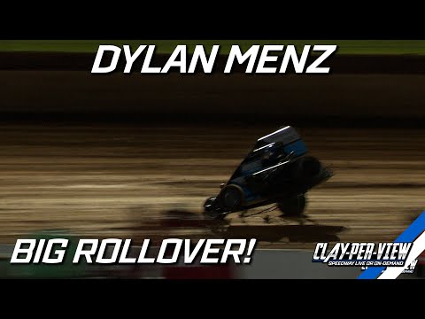 Speedcars | Dylan Menz Big Rollover - Toowoomba - 3rd Dec 2022 | Clay-Per-View Highlights