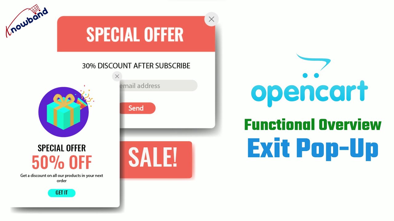 🚀 Supercharge your Opencart store's conversion rate with Knowband's Exit Pop-Up Extension! 🚀